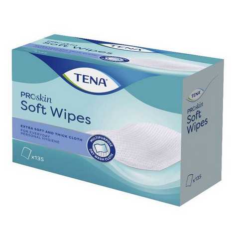 Tena pro skin soft wipes are a multipurpose dry wash cloth. They are extra soft and thick cloth suitable for everyday personal hygiene.