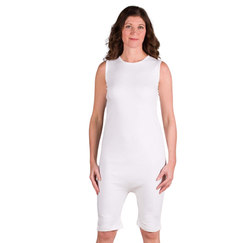 White Bodysuit with Zipper